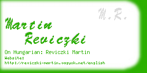martin reviczki business card